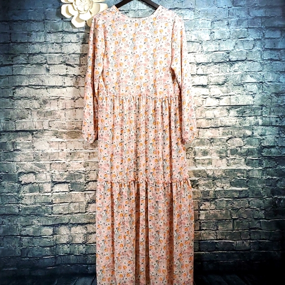 Wild Fable | Gypsy Boho Prairiecore Pink Floral Kimono Duster - Picture 8 of 10